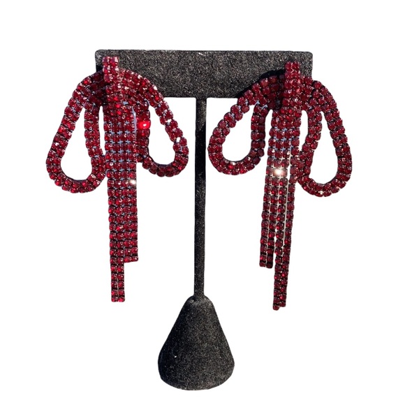 ⚜️Red Christmas Bow Earrings! NWOT! - Picture 1 of 4